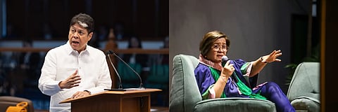 Kiko Pangilinan (left) and Leila De Lima.