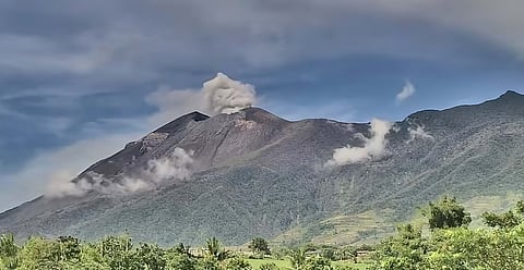 Restless giant of Negros Kanlaon Volcano exhales plumes of ash that rise 300 meters above its crater before drifting northwest, a quiet but potent reminder of the island’s living heart.