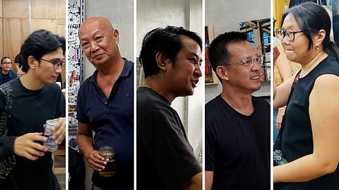 From (Left) Artist Jomari T’Leon., QCinema International Film Festival director Ed Lejano., Art writer and curator Carlomar Daona., Art writer and curator Carlomar Daona. and Artist MM Yu.