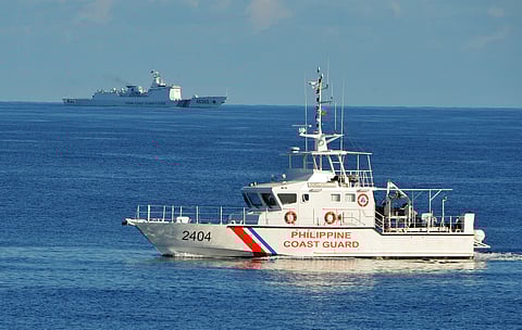 A patrol boat of the Philippine Coast Guard roaming within West Philippine Sea