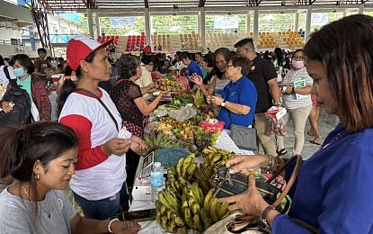 SAGIP SAKA. Consumers purchase fruits and vegetables directly from farmers at Kadiwa sa Pangulo in Dumaguete City, Negros Oriental. President Ferdinand R. Marcos Jr. on Saturday 25 October issued Executive Order No. 101, directing the full implementation of the Sagip Saka Act, which establishes a program for farmers and fisherfolk aimed at improving their production and productivity.