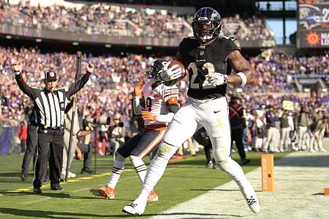 DERRICK Henry delivers two touchdowns to lift the Baltimore Ravens to a 30-16 win over the Chicago Bears in the National Football League.