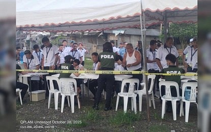 Drivers queing up for the drug test at Langihan Terminal in Butuan City on Tuesday 28 October 2025.