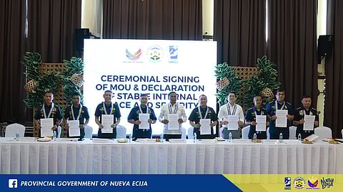 The province of Nueva Ecija was declared under Stable Internal Peace and Security (SIPS) during a ceremony held at the Sierra Madre Suites, Palayan City, on 28 October 2025.
