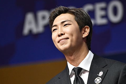 BTS leader RM at the 2025 APEC CEO Summit in Gyeongju, North Gyeongsang Province.