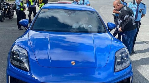 LTO impounds a luxury vehicle in Laguna for lack of registration documents