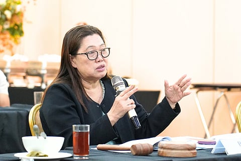 BFAR-6 Chief Remia Aparri reports the third-quarter gains of the anti-illegal fishing task force during a meeting on 21 October.