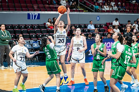 ANN Pingol drops a triple-double performance to lead the NU Lady Bulldogs to a 97-67 win over the La Salle Lady Archers that gave them a slot in the Final Four of the UAAP Season 88 women’s basketball tournament on Sunday at the Mall of Asia Arena.