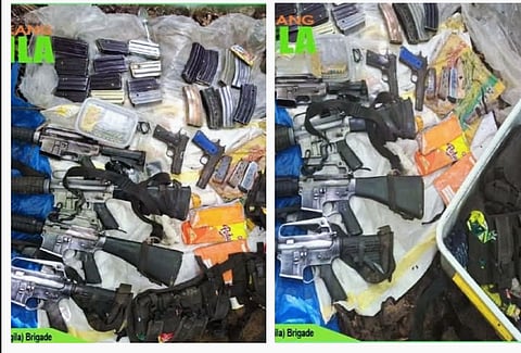 ARMS SEIZED | Troops seize insurgent arms cache linked to dismantled KRGL and KLG-Narciso in Rodriguez, Rizal, Nov. 2, 2025. Recovery aided by civilian tip. | Franco Regala