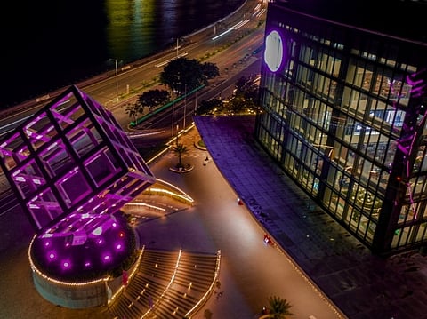 Standing as a symbol of unity and hope in the fight against breast cancer, The Cube at SM Seaside City Cebu glows in pink during Breast Cancer Awareness Month.