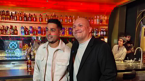 Sam YG (left) and Tony Atayde, marketing director of Pernod Ricard for Philippines and Indonesia. Sam celebrates his journey from the DJ booth to center stage with an intimate night in partnership with Chivas Regal.
