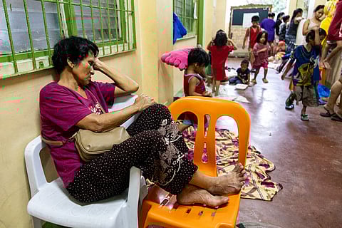 Residents of Baseco Port in Manila has taken refuge at the Hermenegildo J. Atienza Elementary School following the looming onslaught of super typhoon 'Uwan' on Sunday. The school-turned-evacuation center can accommodate around 350 families.