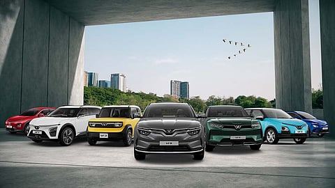 FULL range of VinFast models highlights the brand’s growing electric lineup in Southeast Asia.