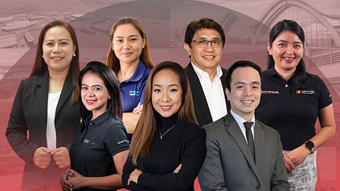 ABOITIZ INFRACAPITAL TRAILBLAZERS. (1st row, from left) Aines Librodo (Aboitiz InfraCapital Airports); Cecil Rose Yu (Apo Agua); Vincent Tan (Aboitiz InfraCapital); and Angel Rose Trocio (Mactan-Cebu International Airport); (2nd row, from left) Ma. Clarissa Isla (LIMA Water); Mariz Rivera; Atty. Glenn Agbayani (Aboitiz InfraCapital).