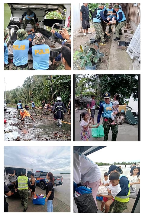 PRO3 and local volunteers work tirelessly to rescue residents, clear debris, and provide aid to communities devastated by Typhoon 'Uwan' in Aurora and across Luzon.