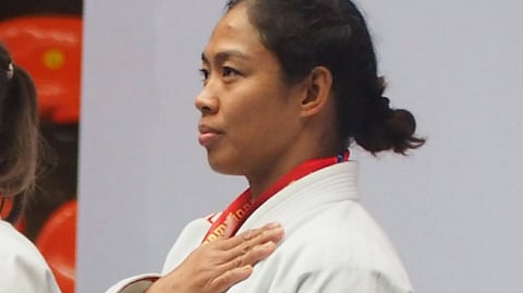 ANNIE Ramirez flaunts her might as she secured two gold medals in the Jiu-Jitsu International Federation World Championships in Bangkok.