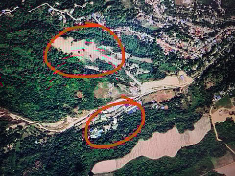 Illegal structures within the ‘protected area’ in the Sapangbato Watershed that were discovered by then Angeles City Mayor Carmelo “Pogi” Lazatin, Jr. on October 2024.