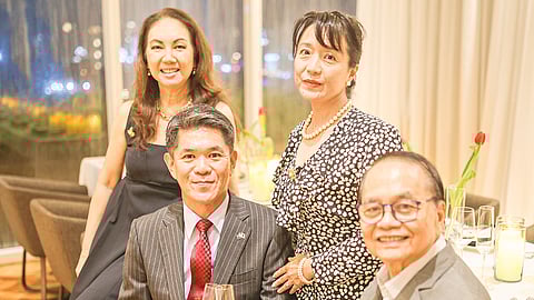 A joyful exchange between lifestyle writer Anna Sobrepeña (left most) and her husband, Metrobank Foundation President Aniceto ‘Chito’ Sobrepeña (right most), with H.E. Kazuya Endo and Mme Akiko Endo.