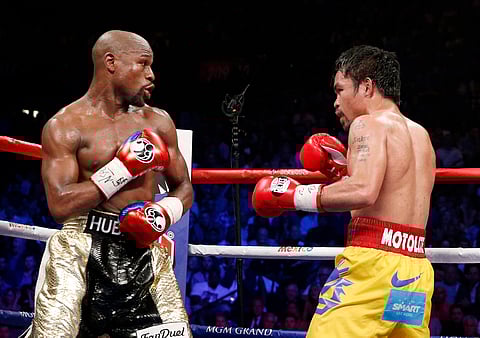 BOXING icons Floyd Mayweather and Manny Pacquiao are said to be plotting a grudge match that will take place in April of next year.