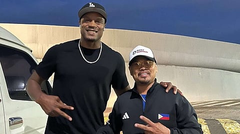 Justin Brownlee reports for duty for Gilas Pilipinas after arriving Friday morning in Manila.