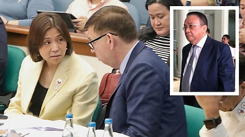 House of cards Executive Secretary Lucas Bersamin (inset) and Budget Secretary Amenah Pangandaman (left) broke Monday with their resignations out of delicadeza amid the raging issue on corruption sparked by the flood control anomalies. Finance Secretary Ralph Recto has been appointed as the new Executive Secretary.