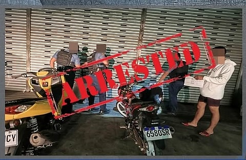 BUSTED THIEVES | Facebook Marketplace isn't a safe haven for criminals! Two suspects learned the hard way after being arrested in Santa Maria for selling a stolen motorcycle on 16 Nov.| Franco Regala