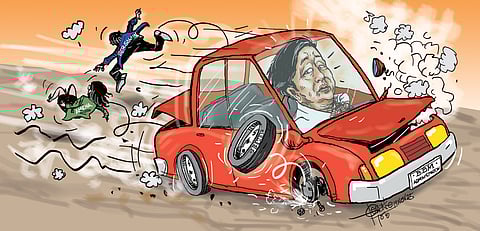 Barely staying afloat