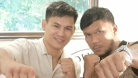 PROFESSIONAL boxers Eumir Marcial (right) and Weljon Mindoro express their readiness to represent the country in the 33rd Southeast Asian Games this December.