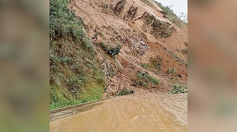 LANDSLIDE cuts off Sitio Anagdong, Dibagat, Kabugao. Rescue teams and Department of Public Works and Highways crews are on site, but access remains limited due to heavy rains and damaged roads. Several individuals may be trapped upstream of Purag Creek.