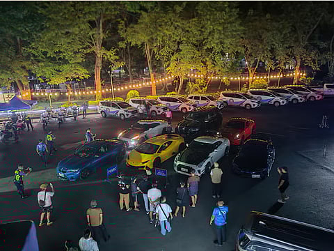 Authorities have turned over seven allegedly unregistered luxury cars to the Land Transportation Office after police confiscated them at a gas station along the Northern Luzon Expressway in Marilao, Bulacan.