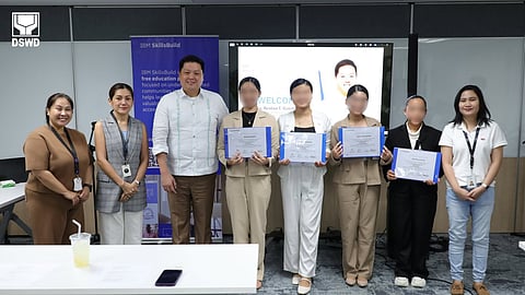 DSWD chief encourages 8 Marillac girls completing IBM SkillsBuild