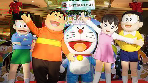 Doraemon and friends brought extra cheer to the Christmas Tree lighting.