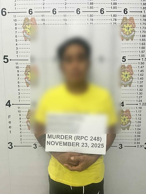 THE suspect is being processed on 23 November following his arrest for the murder of a Talavera teacher. He is charged under RPC 248.