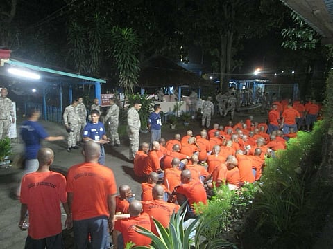 The new batch of 500 PDLs transferred from NBP to Sablayan Prison and Penal Farm in Occidental, Mindoro. Photo Courtesy of BuCor