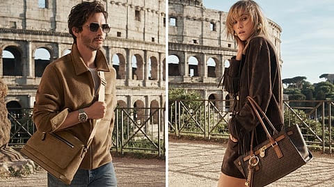 Brand ambassadors Logan Lerman and Suki Waterhouse.