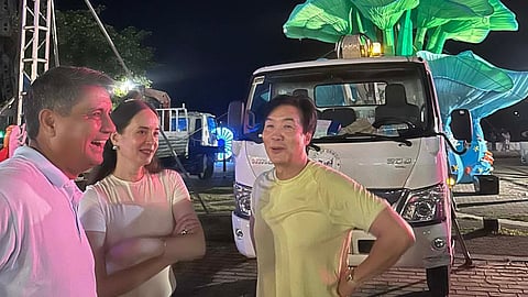 The designer with Rep Richard Gomez and City Mayor Lucy Torres Gomez