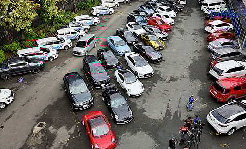 LTO Chief ASec. Markus Lacanilao presented more than 20 luxury cars impounded at the LTO office in Quezon City on Monday December 1 2025