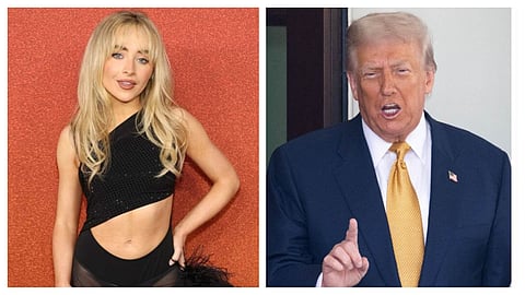 Pop star Sabrina Carpenter and United States President Donald J. Trump