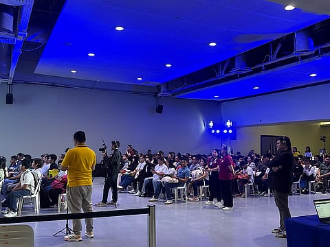Applicants flock to the Department of Migrant Workers mega job fair at SM Megamall in Mandaluyong City on Wednesday, which is part of the Philippines-Finland Friendship Week. The DMW offered job orders through six recruitment agencies for positions in Finland.
