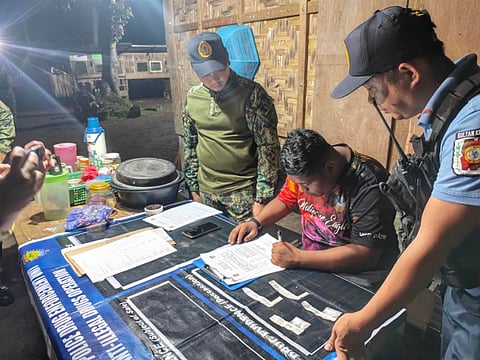 PNP-12 intel operatives gathered the suspected shabu following a multi-site raid in Palembang town Sultan Kudarat. phot courtesy of PNP-12 intelligence via gilbert gorgonio