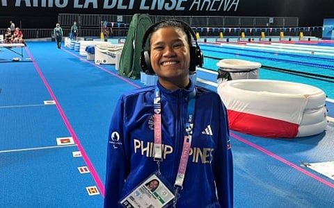 An undated photo of swimmer Angel Otom during the 2024 Paris Paralympic Games. She debuted at the 2021 Asian Youth Para Games in Bahrain with a bronze medal in the women's 50m backstroke event, an achievement that hopefully will inspire the 48 athletes set to compete in Dubai next week.