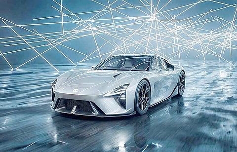 SPOTLIGHT shows the Lexus electric sports car concept in its full exterior form.
