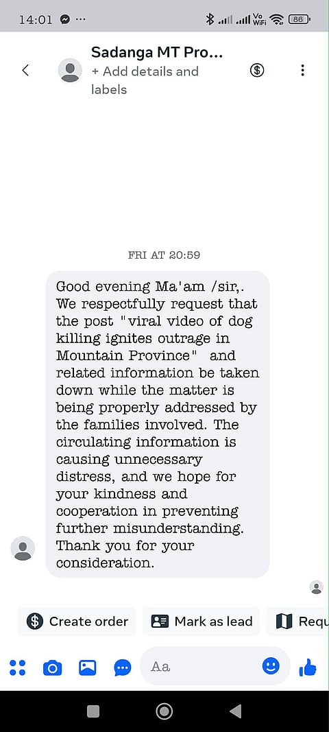 Sadanga LGU asks media to take down report on alleged dog-killing official