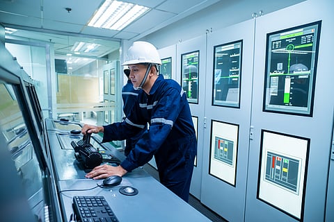 A MARINE engineering student of Mapúa Malayan Colleges Laguna checks an engine simulator, as the maritime university ushers in innovation into their maritime education by integrating advanced technology into its curriculum and training programs.