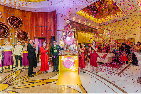 WINFORD executives with UPCFAAAI officers and members during the tree lighting ceremony on 14 November.