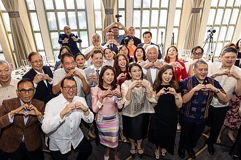 Tourism Secretary Christina Frasco, Palace press officer Atty. Claire Castro and DAILY TRIBUNE president Willie Fernandez pose for a photo during the ceremonial signing of a memorandum of understanding at the Manila Peninsula on Wednesday, 10 December 2025.