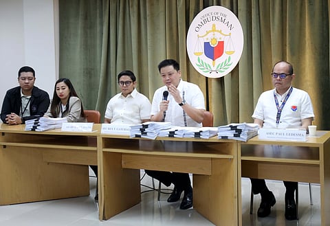 Insult to injury Department of Social Welfare and Development Secretary Rex Gatchalian (right), together with Ombudsman spokesperson Mico Clavano, filed criminal cases before the Ombudsman on Thursday, 11 December 2025, against local officials in Iloilo City over anomalies in the distribution of cash aid under the Assistance to Individuals in Crisis Situation program. Officials were reported to have cut cash assistance to individuals already in crisis.