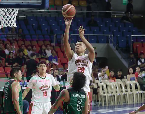 NORBERT Torres posts 13 points in Barangay Ginebra’s 108-77 win over Terrafirma in their PBA Philippine Cup game Friday at the Ninoy Aquino Stadium.