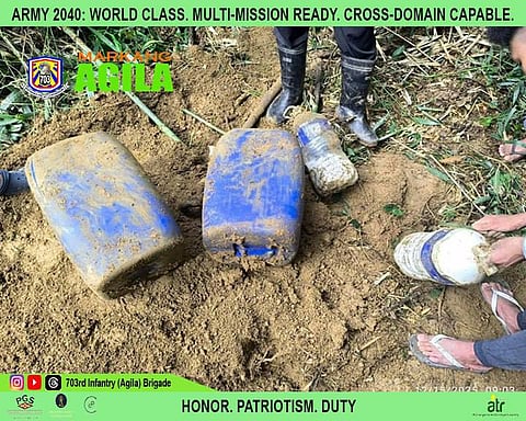 The Philippine Army’s Joint Task Group (JTG) 7-2 discovered a food cache belonging to the dismantled Communist Terrorist Group (CTG) Komiteng Rehiyon Gitnang Luzon (KRGL) at Sitio Diamut, Barangay Nonong in the town of San Luis, Aurora, on December 15, 2025.