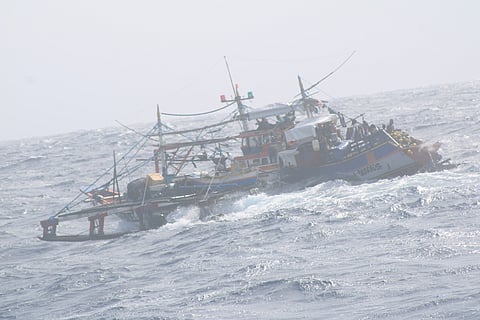 A distressed fishing vessel was rescued by the Philippine Coast Guard (PCG) in the vicinity waters of Capones Grande, Zambales on December 14, 2025.